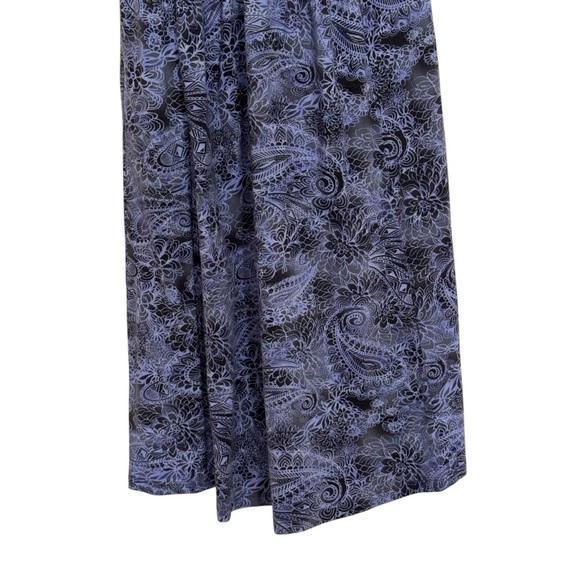 Athleta Dress Nearly Knottical Navy Blue Paisley Sleevless Athletic size XXS - Picture 8 of 9